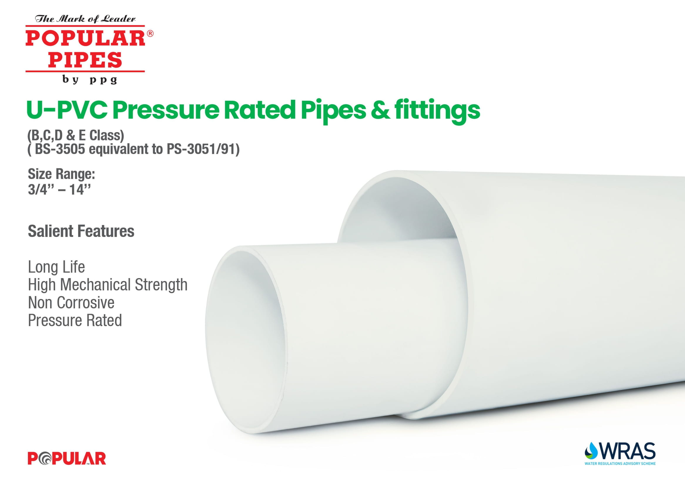 UPVC Pressure Pipes & Fittings Brochure - Popular Pipes Group Of Companies